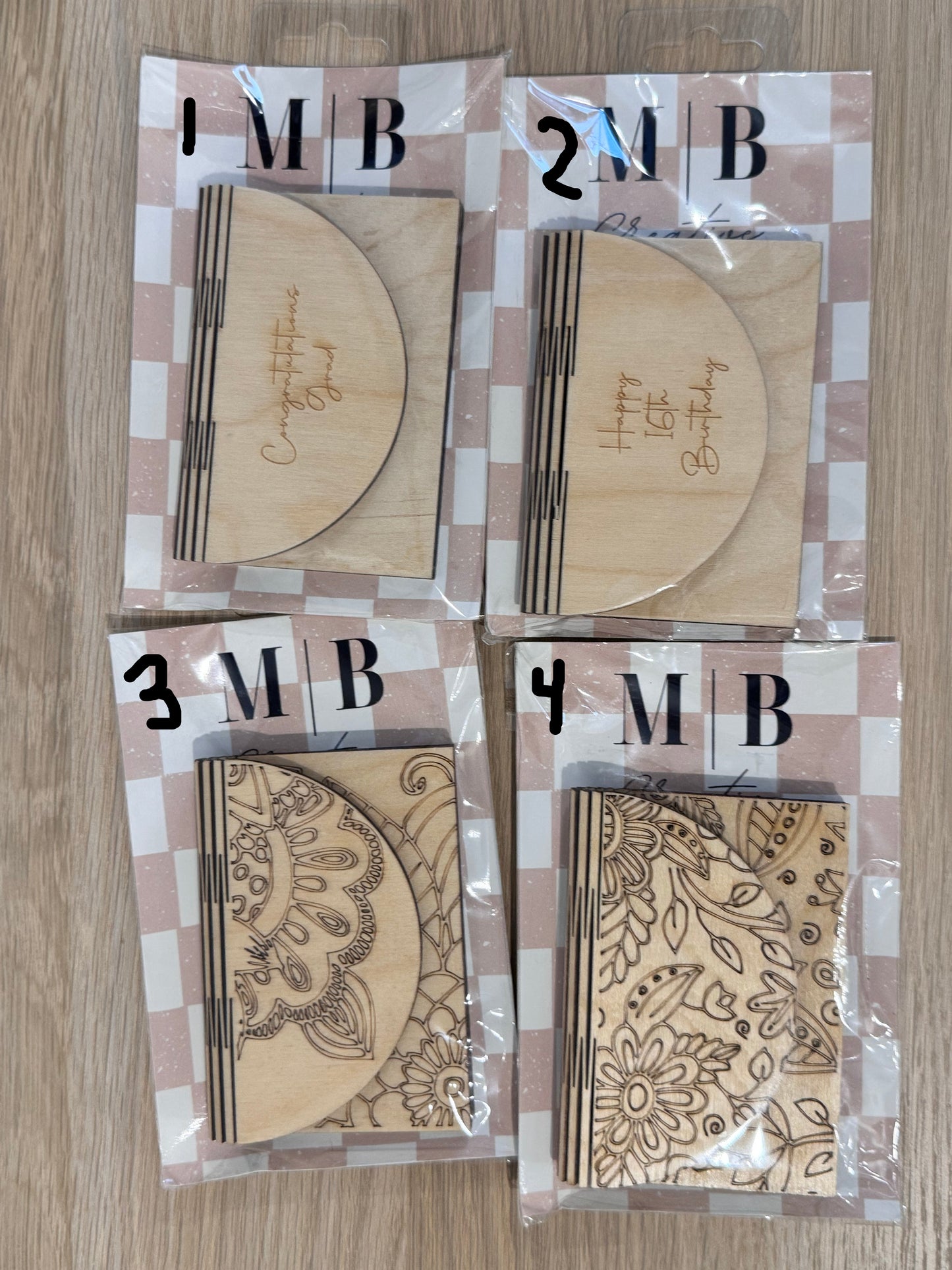 Wood Gift Card Envelope