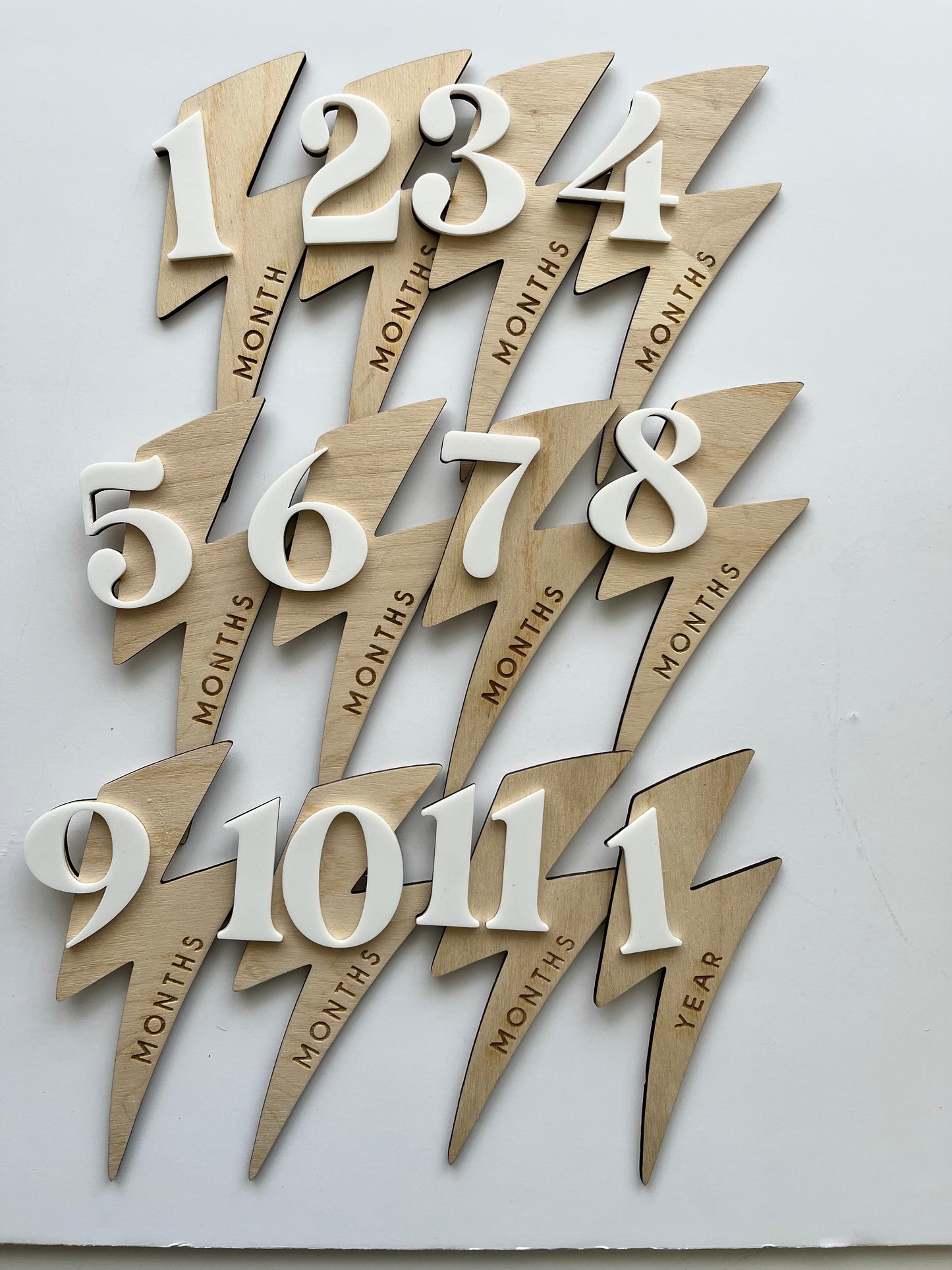 Lightning Bolt MIlestone Tags