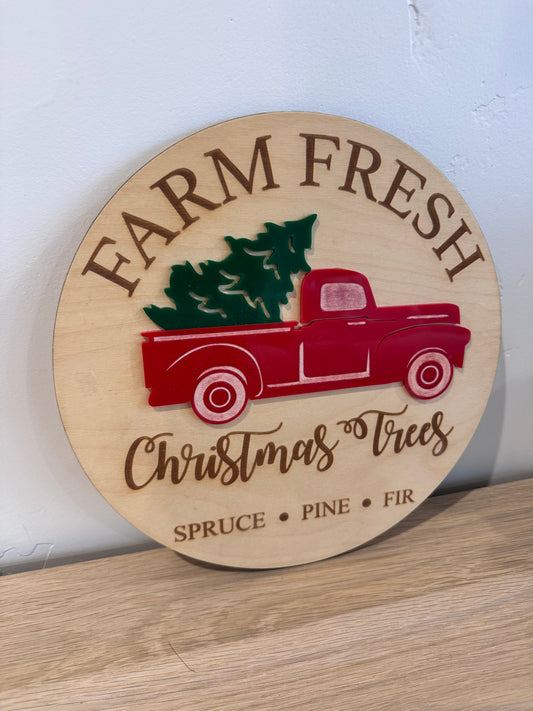 Christmas farm sign