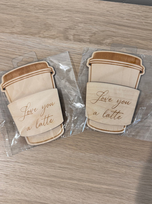 Wood gift card holder