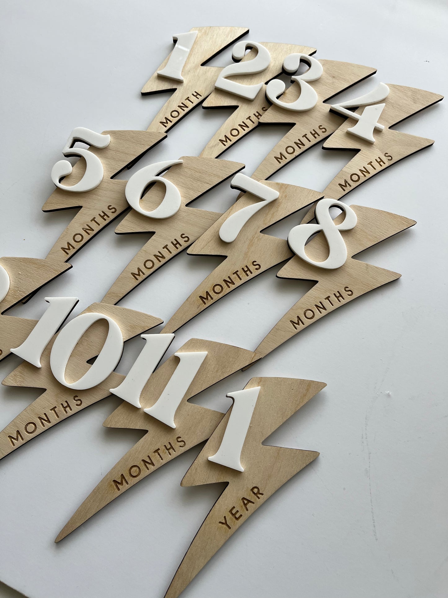 Lightning Bolt MIlestone Tags